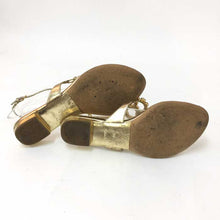 画像をギャラリービューアに読み込む, ルイ ヴィトン LOUIS VUITTON モノグラムフラワービジュー サンダル 23cm ゴールド【中古】