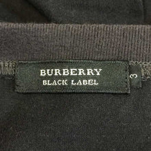 画像をギャラリービューアに読み込む, バーバリーブラックレーベル BURBERRY BLACK LABEL ロンT ラグラン切替 英字ロゴワッペン ブラック サイズ3 L相当【中古】