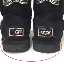 이미지를 갤러리 뷰어에 로드 , アグ UGG ムートンブーツ スワロフスキー リボン 23cm ブラック【中古】