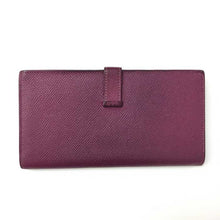 画像をギャラリービューアに読み込む, エルメス HERMES ベアンスフレ 長財布 刻印あり ワインレッド【中古】