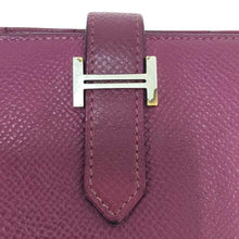 画像をギャラリービューアに読み込む, エルメス HERMES ベアンスフレ 長財布 刻印あり ワインレッド【中古】