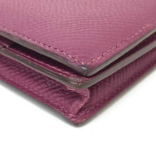 画像をギャラリービューアに読み込む, エルメス HERMES ベアンスフレ 長財布 刻印あり ワインレッド【中古】