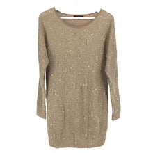 画像をギャラリービューアに読み込む, パトリツィア ペペ PATRIZIA PEPE スパンコールニットワンピース ブラウン【中古】