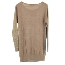 画像をギャラリービューアに読み込む, パトリツィア ペペ PATRIZIA PEPE スパンコールニットワンピース ブラウン【中古】