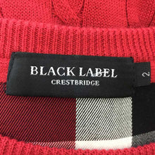 画像をギャラリービューアに読み込む, ブラックレーベル クレストブリッジ BLACK LABEL CRESTBRIDGE 半袖クルーネックニット サイズ2 M相当 レッド【中古】