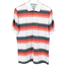 將圖片載入圖庫檢視器 アディダス adidas 半袖ポロシャツ M ホワイト ボーダー柄【中古】