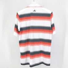 將圖片載入圖庫檢視器 アディダス adidas 半袖ポロシャツ M ホワイト ボーダー柄【中古】