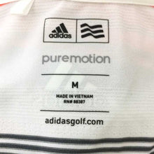 將圖片載入圖庫檢視器 アディダス adidas 半袖ポロシャツ M ホワイト ボーダー柄【中古】