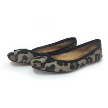 画像をギャラリービューアに読み込む, コーチ COACH ハラコ フラットシューズ 24cm ブラウン ヒョウ柄【中古】