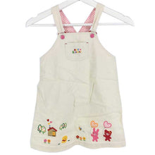 画像をギャラリービューアに読み込む, ミキハウス MIKI HOUSE ジャンパースカート 女の子 110 オフホワイト【中古】