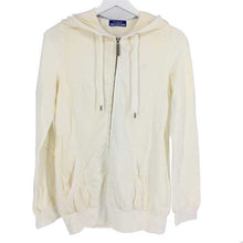 画像をギャラリービューアに読み込む, バーバリーブルーレーベル BURBERRY BLUE LABEL フード付き バックロゴパーカー オフホワイト【中古】