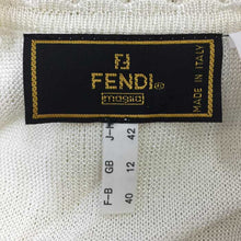 画像をギャラリービューアに読み込む, フェンディ FENDI ノースリーブワンピース 42 L相当 ホワイト【中古】