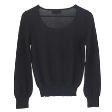 画像をギャラリービューアに読み込む, アンタイトル UNTITLED ニットソー セーター 胸元パール付き 2 ブラック【中古】