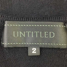 画像をギャラリービューアに読み込む, アンタイトル UNTITLED ニットソー セーター 胸元パール付き 2 ブラック【中古】