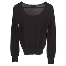 画像をギャラリービューアに読み込む, アンタイトル UNTITLED ニットソー セーター 胸元パール付き 2 ブラウン【中古】