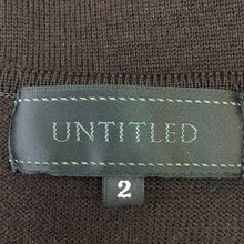 画像をギャラリービューアに読み込む, アンタイトル UNTITLED ニットソー セーター 胸元パール付き 2 ブラウン【中古】