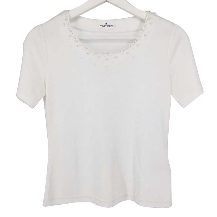 半袖 シースルーシャツ ★ Courreges Courreges トップス Tシャツ ブラウス フリル シースルー - メルカリ