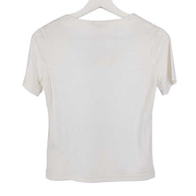 將圖片載入圖庫檢視器 クレージュ Courreges 半袖カットソー 胸元パール付き サイズ38 M相当 ホワイト【中古】