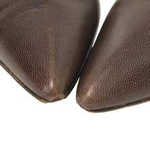 画像をギャラリービューアに読み込む, LOUIS VUITTON ルイ・ヴィトン バックストラップ ミュール サンダル レザー ブラウン サイズ35(22.5cm相当)【中古】レディース