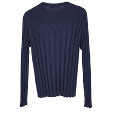画像をギャラリービューアに読み込む, アルチザン ARTISAN 切替スリーブニット クルーネックセーター L ネイビー【中古】【新品同様】【美品】