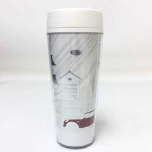 Load image into Gallery viewer, ミニ MINI タンブラー 2018年カレンダー付き ノベルティ ホワイト【中古】【新品同様】【美品】