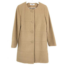 將圖片載入圖庫檢視器 ナチュラルビューティーベーシック NATURAL BEAUTY BASIC ノーカラー アンゴラ混 ウールコート M ベージュ【中古】
