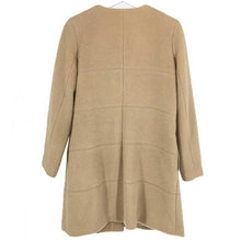 將圖片載入圖庫檢視器 ナチュラルビューティーベーシック NATURAL BEAUTY BASIC ノーカラー アンゴラ混 ウールコート M ベージュ【中古】