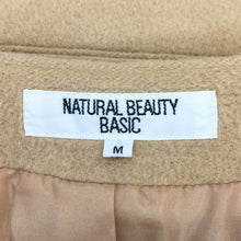 將圖片載入圖庫檢視器 ナチュラルビューティーベーシック NATURAL BEAUTY BASIC ノーカラー アンゴラ混 ウールコート M ベージュ【中古】