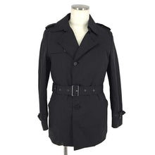 画像をギャラリービューアに読み込む, カルバンクライン Calvin Klein ダウンフェザー入り ライナー付き トレンチコート ウエストベルト M ブラック【中古】