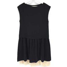 画像をギャラリービューアに読み込む, プープレ peu pres ノースリーブ スカラップワンピース F モノトーン【中古】