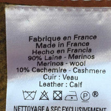 画像をギャラリービューアに読み込む, エルメス HERMES ポンチョ ロカバール レザー製ポンポン付き カシミヤ混 ユニセックス マスタード【中古】