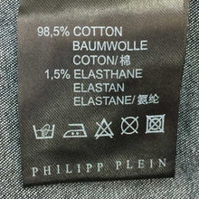 画像をギャラリービューアに読み込む, PHILIPP PLEIN フィリッププレイン ミッキースカル 長袖シャツ コットンデニム ブルームーン Lサイズ【中古】【新品同様】【美品】レディース