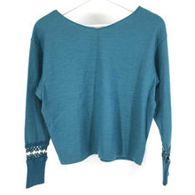 画像をギャラリービューアに読み込む, アナイ ANAYI 長袖 カットソー サイズ38 M相当 ターコイズグリーン【中古】