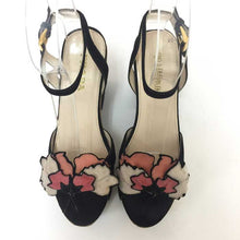 画像をギャラリービューアに読み込む, プラダ PRADA ヒールサンダル コルク ブラック【中古】【美品】