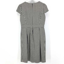 画像をギャラリービューアに読み込む, エムズグレイシー MS GRACY ウールワンピース リボン付き サイズ40 モノトーン 千鳥柄【中古】