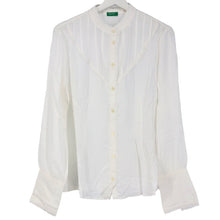 画像をギャラリービューアに読み込む, UNITED COLORS OF BENETTON ユナイテッドカラーズオブベネトン 長袖ブラウス ホワイト Mサイズ【中古】レディース