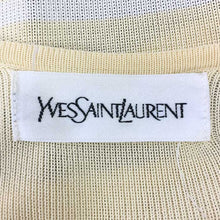 画像をギャラリービューアに読み込む, イヴサンローラン Yves Saint Laurent 半袖 カットソー M クリームイエロー ボーダー柄【中古】