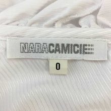 將圖片載入圖庫檢視器 ナラカミーチェ NARACAMICIE 長袖ブラウス フリル シャツ サイズ0 S相当 ホワイト ストライプ柄【中古】