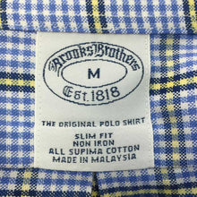 이미지를 갤러리 뷰어에 로드 , ブルックス ブラザーズ Brooks Brothers 長袖シャツ ボタンダウン M ブルー チェック柄【中古】【新品同様】【美品】