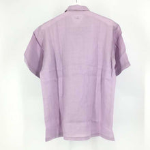 画像をギャラリービューアに読み込む, ランバン クラシック LANVIN CLASSIQUE 半袖シャツ リネンシャツ 麻 M パープル【中古】