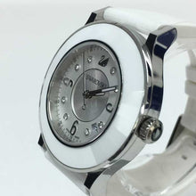이미지를 갤러리 뷰어에 로드 , スワロフスキー オクテア クラッシカ ホワイトラバーウォッチ 腕時計 クオーツ 5099356【中古】
