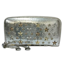 画像をギャラリービューアに読み込む, ジミーチュウ JIMMY CHOO FILIPA フィリパ ラウンドファスナー スタースタッズ 長財布 シルバー【中古】【美品】
