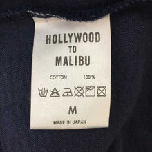 画像をギャラリービューアに読み込む, ロンハーマン Ron Herman HOLLYWOOD TO MALIBU フェルトワッペン付き Tシャツ 半袖 M ネイビー【中古】【新品同様】【美品】