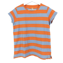 Load image into Gallery viewer, ボグナー BOGNER 半袖カットソー Tシャツ S オレンジ ブルー ストライプ柄【中古】【美品】