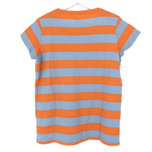 Load image into Gallery viewer, ボグナー BOGNER 半袖カットソー Tシャツ S オレンジ ブルー ストライプ柄【中古】【美品】