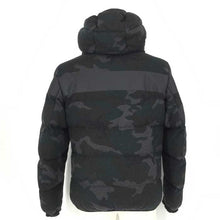 画像をギャラリービューアに読み込む, モンクレール Moncler ウールダウンジャケット ERAULT エロ― カモフラ カシミヤ混 サイズ1 ブラック 迷彩柄【中古】