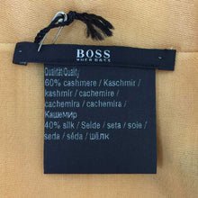 画像をギャラリービューアに読み込む, ヒューゴボス HUGO BOSS ストール ショール シルク カシミヤ オーカー【中古】【新品同様】【美品】