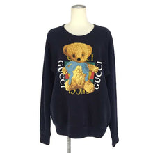 画像をギャラリービューアに読み込む, グッチ GUCCI テディベア オーバーサイズ スウェットシャツ トレーナー XS ネイビー【中古】【美品】