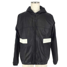 画像をギャラリービューアに読み込む, ジバンシィ GIVENCHY レザーブルゾン ラムスキン ジャケット ジャンパー フード付き M ブラック【中古】