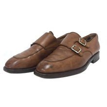 画像をギャラリービューアに読み込む, アルバラデホ ALBALADEJO ダブルモンクドレスシューズ モンクストラップ スペイン製 25cm相当 ブラウン【中古】
